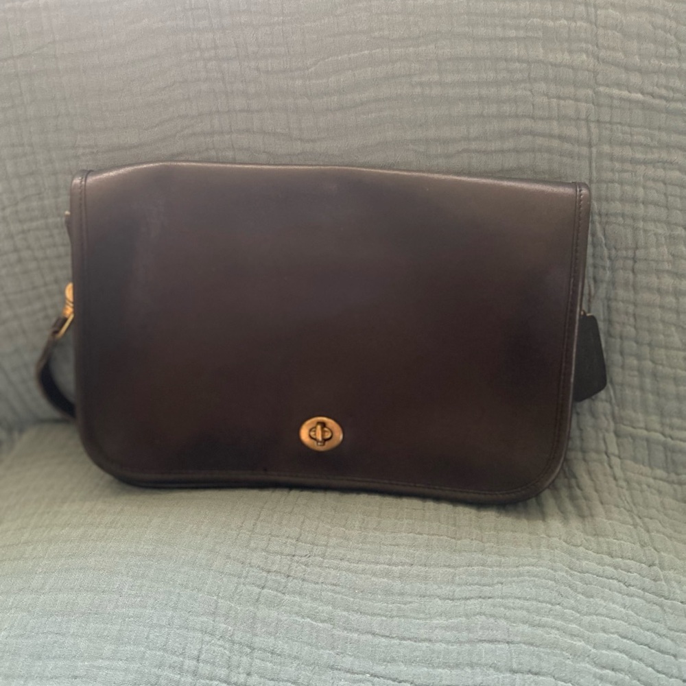 Coach Black Leather Crossbody Bag